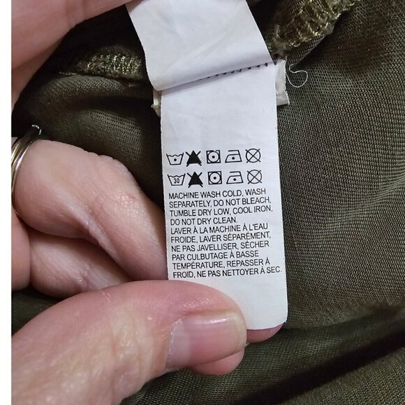 Lucky Brand Olive Sleeveless Cinched Waist Gorpcore Utility Vest Sz S - Picture 9 of 10